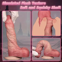 7.4in Double-layer Liquid Silicone Skin-like Soft Real Dildo For Solo Play