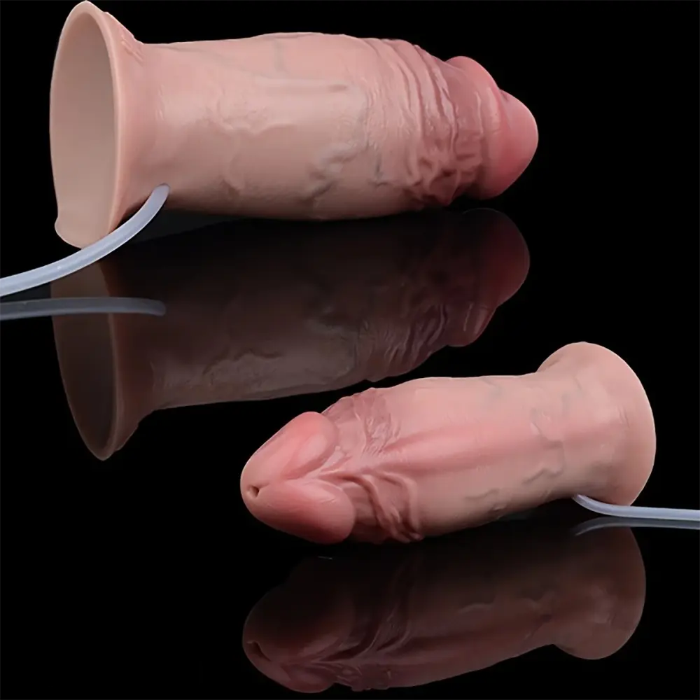 7.4in Lifelike Liquid Silicone Spraying Cum Wide Realistic Vein Female Dildo
