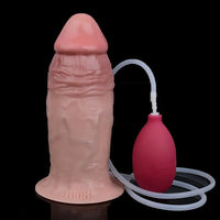 7.4in Lifelike Liquid Silicone Spraying Cum Wide Realistic Vein Female Dildo