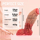 7.4in Premium Silicone Makeup Realistic Dildo Dragon Animal Sex Toy