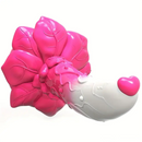 7.4in Soft Flexible Silicone Rose Shape Colored Particles Dildo