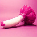 7.4in Soft Flexible Silicone Rose Shape Colored Particles Dildo