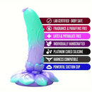 7.4in Soft Flexible Silicone Rose Shape Colored Particles Dildo