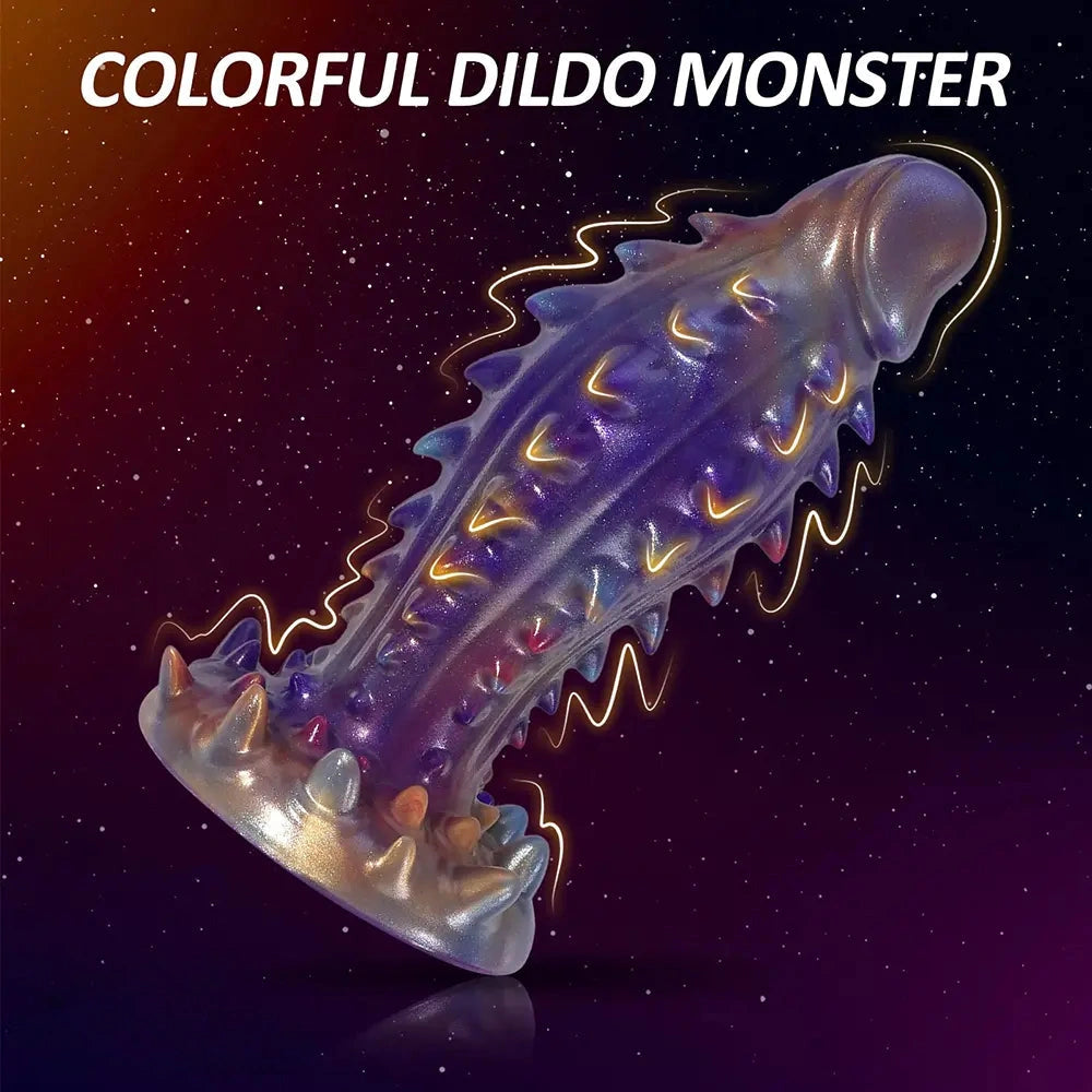 7.4in Spiked Monster Fantasy Silicone Dildo Adult Sex Tool For G-Spot