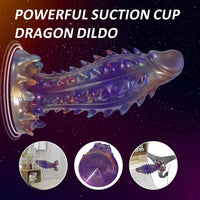 7.4in Spiked Monster Fantasy Silicone Dildo Adult Sex Tool For G-Spot