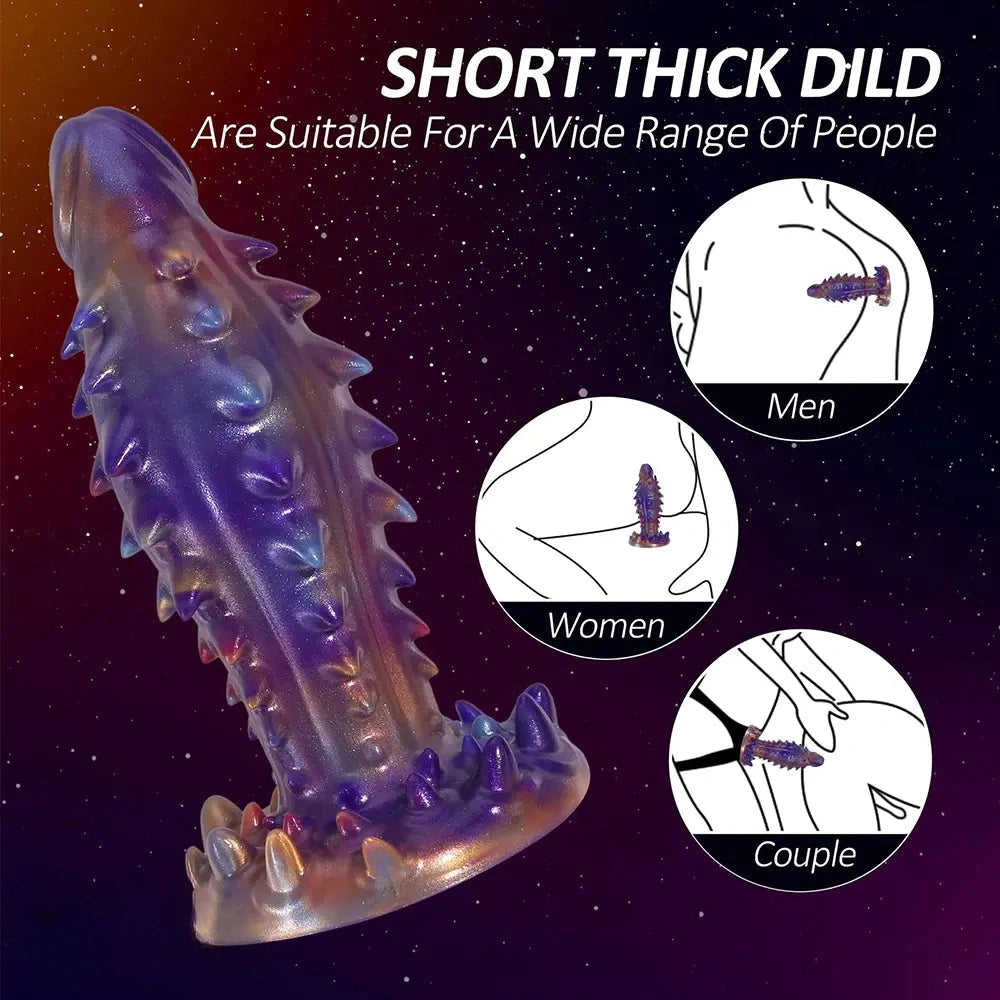 7.4in Spiked Monster Fantasy Silicone Dildo Adult Sex Tool For G-Spot