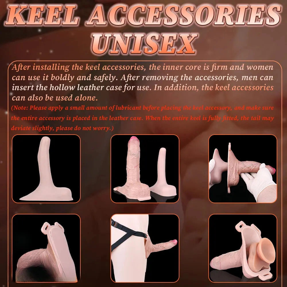 7.4in Strap on Penis Extender Cock Sleeve Dildo For G-Spot Anal Use