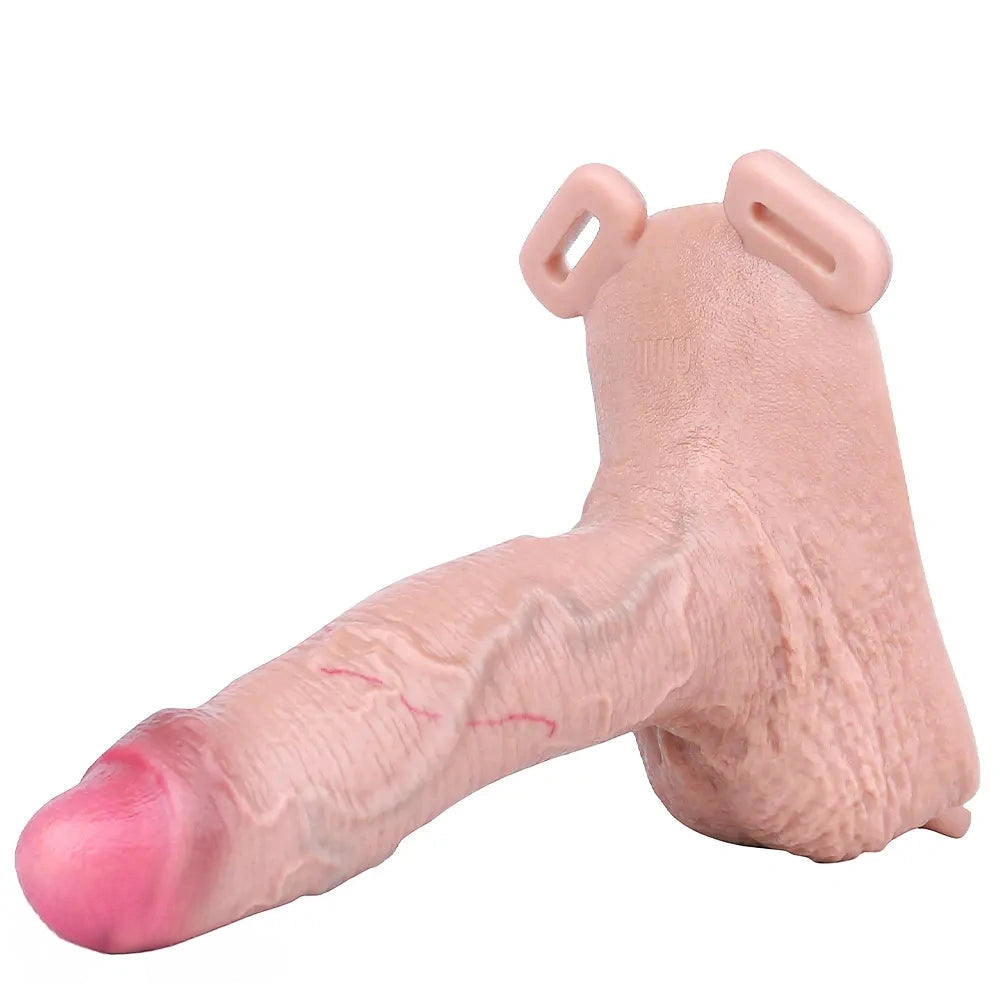 7.4in Strap on Penis Extender Cock Sleeve Dildo For G-Spot Anal Use