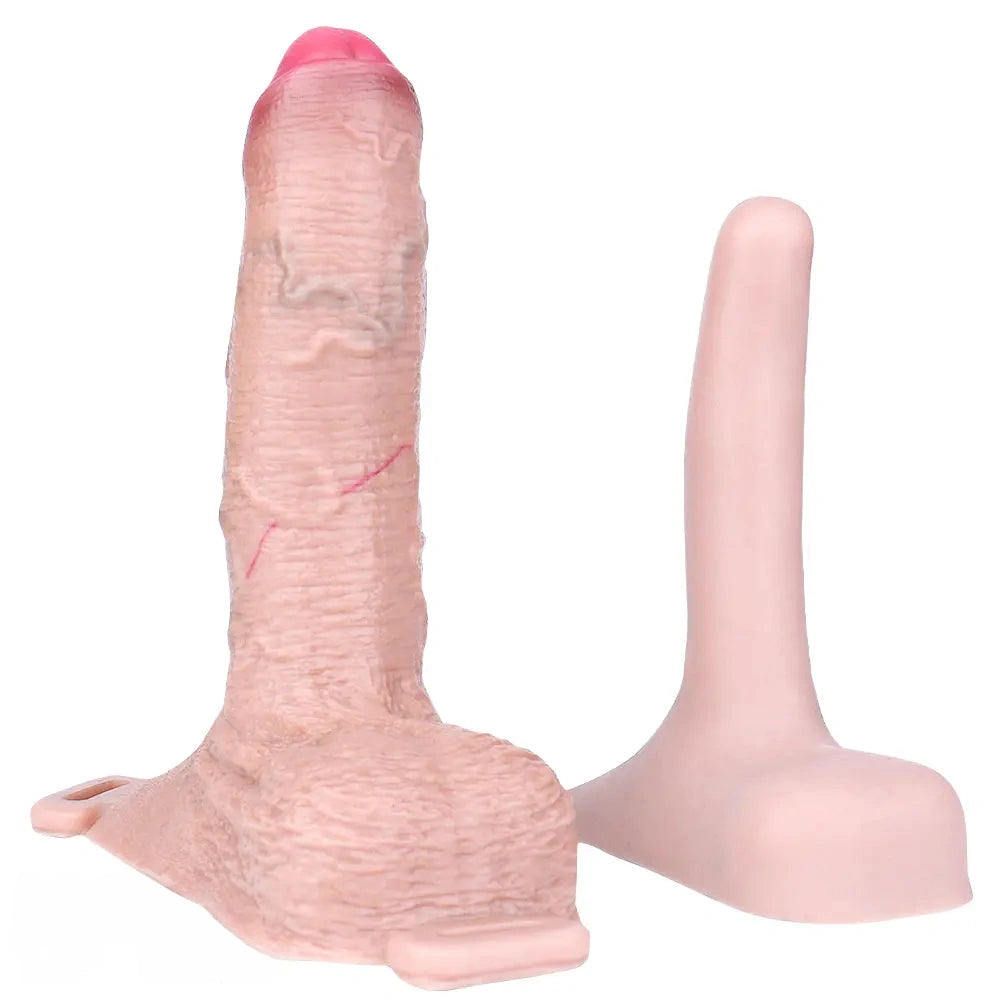 7.4in Strap on Penis Extender Cock Sleeve Dildo For G-Spot Anal Use