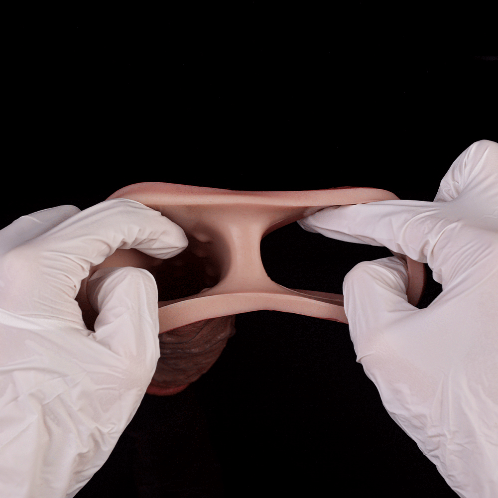 7.4in Vibrating Auto Remote Silicone Hollow Dildo Sleeve Cock Extender