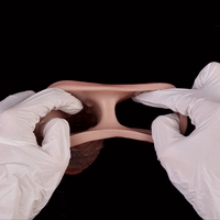 7.4in Vibrating Auto Remote Silicone Hollow Dildo Sleeve Cock Extender