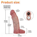 7.4in Vibrating Auto Remote Silicone Hollow Dildo Sleeve Cock Extender