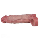 7.4in Vibrating Auto Remote Silicone Hollow Dildo Sleeve Cock Extender