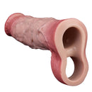 7.4in Vibrating Auto Remote Silicone Hollow Dildo Sleeve Cock Extender