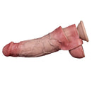 7.4in Vibrating Auto Remote Silicone Hollow Dildo Sleeve Cock Extender
