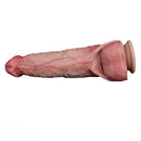7.4in Vibrating Auto Remote Silicone Hollow Dildo Sleeve Cock Extender
