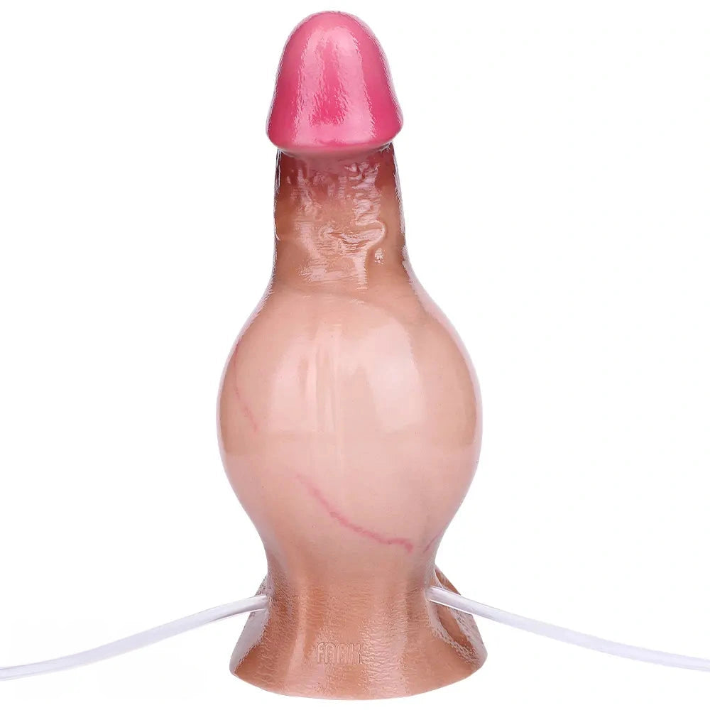 7.51in Inflatable Squirting Soft Silicone Dildo For Woman Men Anal Dildo