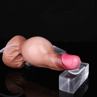 7.51in Inflatable Squirting Soft Silicone Dildo For Woman Men Anal Dildo
