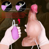 7.51in Inflatable Squirting Soft Silicone Dildo For Woman Men Anal Dildo