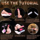 7.51in Inflatable Squirting Soft Silicone Dildo For Woman Men Anal Dildo