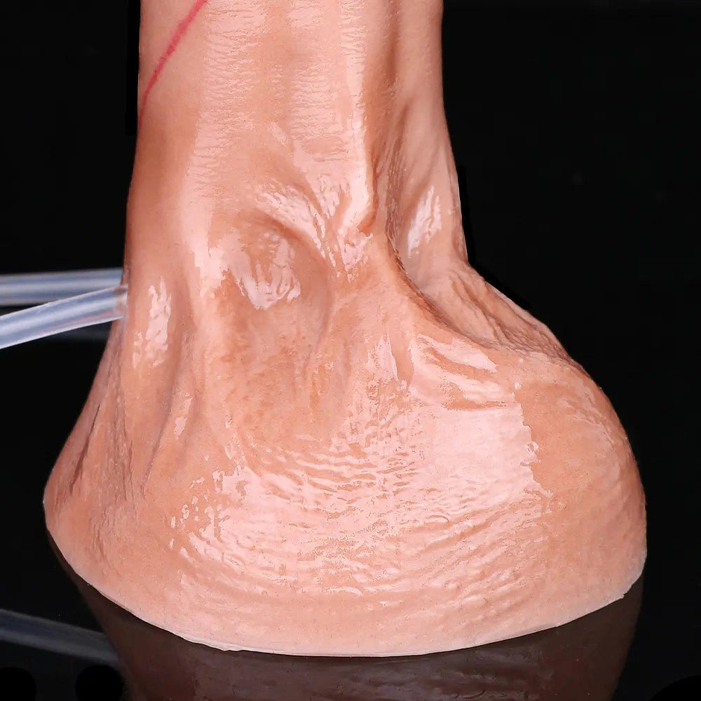 7.51in Inflatable Squirting Soft Silicone Dildo For Woman Men Anal Dildo