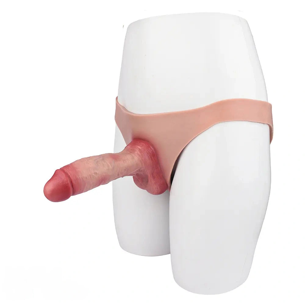 7.51in Wearable Premium Soft Strap on Dildo Pants Hollow Cock Sleeve