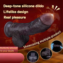 7.55in Dual Density Silicone Soft Real Dildo Veined Cock Stick Massager