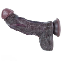 7.55in Dual Density Silicone Soft Real Dildo Veined Cock Stick Massager