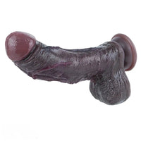 7.55in Dual Density Silicone Soft Real Dildo Veined Cock Stick Massager