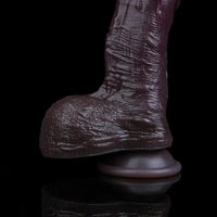 7.55in Dual Density Silicone Soft Real Dildo Veined Cock Stick Massager
