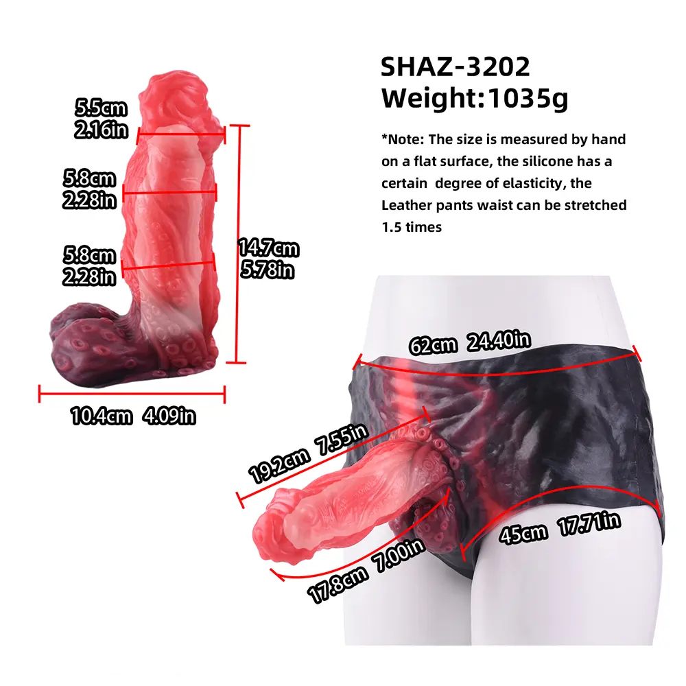 7.55in Fantasy Hollow Dildo Pants For Men Cock Lengthening Thickening