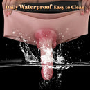 7.55in Wearable Silicone Uncut Dildo Pants Real Skin with Hollow Cock Sleeve