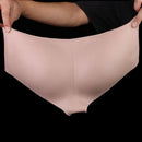 7.55in Wearable Silicone Uncut Dildo Pants Real Skin with Hollow Cock Sleeve