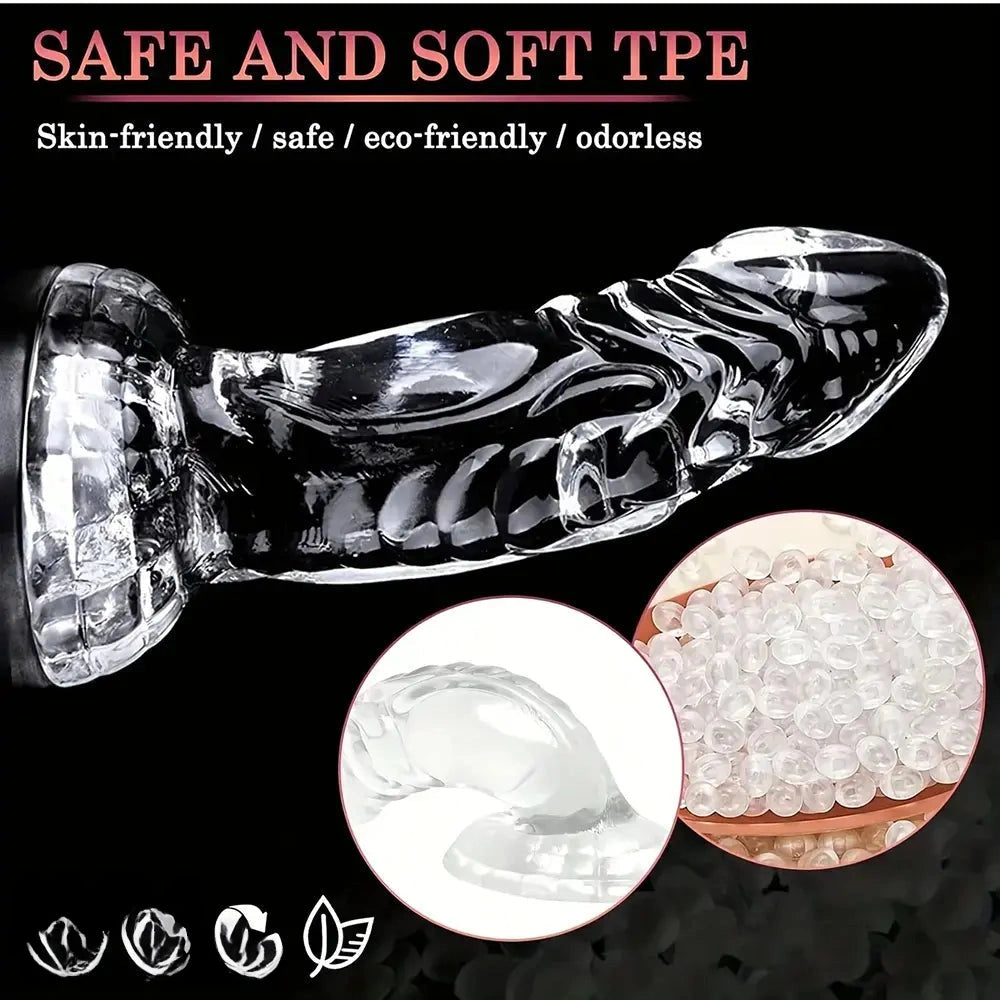 7.56in Butt Expander Adult Prostate Stimulation Monster TPE Dragon Odd Dildo