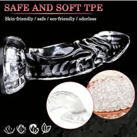 7.56in Butt Expander Adult Prostate Stimulation Monster TPE Dragon Odd Dildo