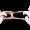 7.56in Lifelike Blue Veins Hollow Dildo Cock Sleeve With Cock Ring For Cock