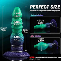7.56in Silicone Inflatable Fantasy Monster Knots Washable Dildo