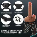 7.59in Automatic Vibrating Telescopic Heating Automatic Strap on Dildo