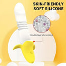7.59in Banana Thrusting Vibrating Silicone Soft Dildo For Prostate Vagina