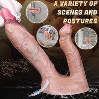 7.59in Double Density Silicone Soft Ejaculating Dual Ended Lifelike Dildo