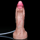 7.59in Double Density Silicone Soft Ejaculating Dual Ended Lifelike Dildo