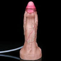 7.59in Double Density Silicone Soft Ejaculating Dual Ended Lifelike Dildo