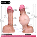 7.59in Inflatable Squirting Soft Silicone Dildo Penis For Gay Masturbation
