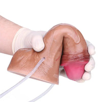 7.59in Inflatable Squirting Soft Silicone Dildo Penis For Gay Masturbation