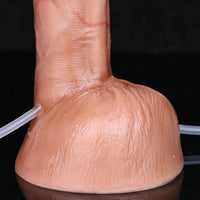 7.59in Inflatable Squirting Soft Silicone Dildo Penis For Gay Masturbation