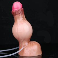 7.59in Inflatable Squirting Soft Silicone Dildo Penis For Gay Masturbation