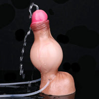 7.59in Inflatable Squirting Soft Silicone Dildo Penis For Gay Masturbation