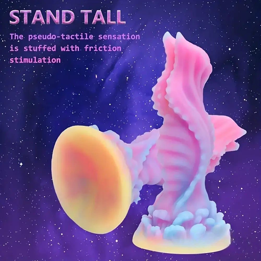 7.59in Lifelike Silicone Soft Luminous Monster Dildo For Anal Expansion