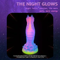 7.59in Lifelike Silicone Soft Luminous Monster Dildo For Anal Expansion