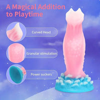 7.59in Lifelike Silicone Soft Luminous Monster Dildo For Anal Expansion